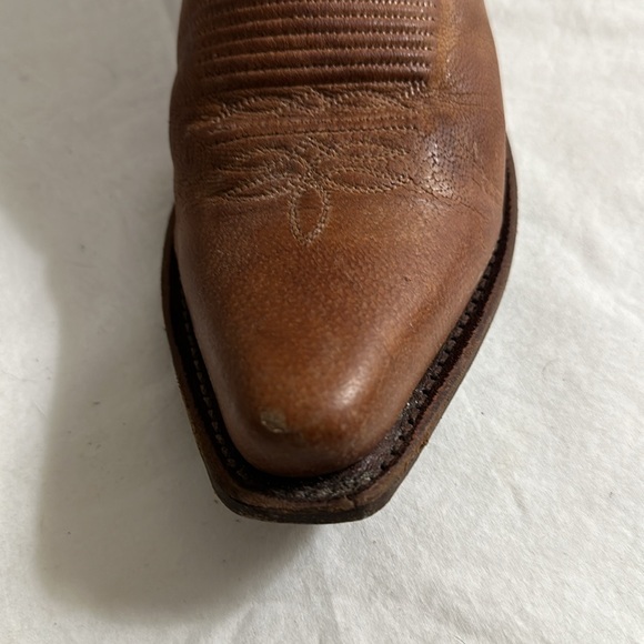 Old West LF 1529 Women’s 12” Fashion Snip Toe Cowgirl Boots Tan Size 9 - Picture 4 of 6